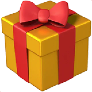 A wrapped gift box with a red bow, symbolizing a present, surprise, or celebration