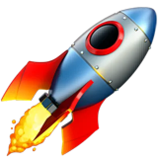 A rocket launching, symbolizing rapid growth, success, or starting a new venture